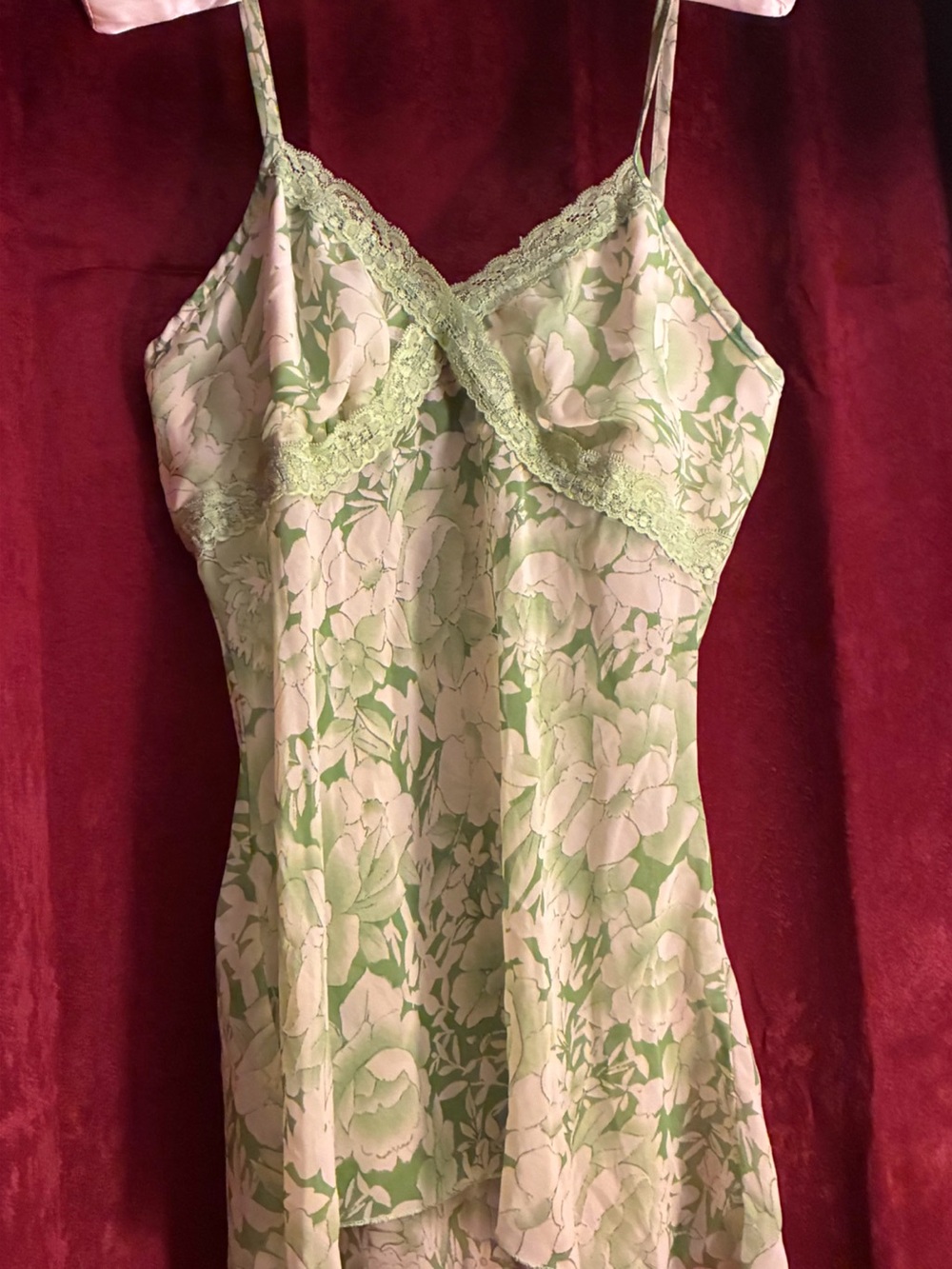 Green Floral Cami or Nightgown
